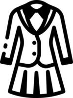A linear style icon of a school uniform vector