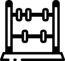 A linear style icon of a abacus vector