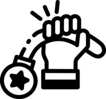 A linear style icon depicting achievement vector