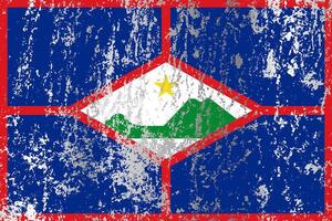 Sint Eustatius flag with grunge effect. vector