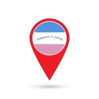 Map pointer with state Espirito Santo. illustration. vector