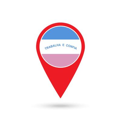 Map pointer with state Espirito Santo. illustration.