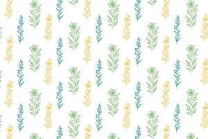 flower and stem continuous sketch in seamless tile layout ideal for home textile women apparel surface prints and backgrounds vector