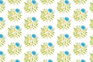 continuous one line floral art pattern inspired by spring foliage and botanical stems for fashion fabric and nature wrapping vector