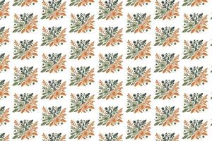 continuous one line flower and foliage stem pattern in seamless tile layout for wrapping textile card wallpaper and spring print vector