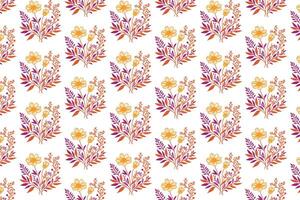 seamless one line floral pattern with continuous stem drawing for textile wallpaper wrapping and modern background surfaces vector