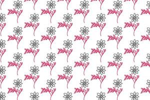 ornamental one line floral stem pattern with foliage sketch ideal for women apparel textile wrapping and table top surfaces vector