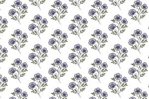 floral stem sketch pattern in ornate seamless style perfect for wrapping paper textile wallpaper and garden surface design vector