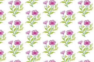 decorative sketch floral pattern in seamless style with continuous stem lines for textile wallpaper cards and garden surfaces vector
