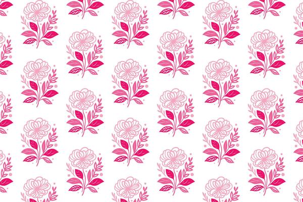 seasonal garden floral pattern in one line sketch style with decorative stems for textile wrapping and modern home fashion