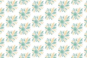 floral tile pattern with continuous stem art and leaf sketches perfect for seamless fabric women skirts and table top decor vector