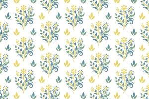 botanical seamless pattern with multicolor floral illustration decorative blossoms modern graphic leaves and natural elements for digital print and textile texture vector