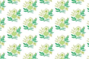 stylish sketch stem floral pattern for textile wrapping and wallpaper inspired by nature spring garden and botany art vector