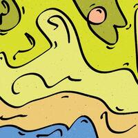 an irregular abstract art image with harmonious lines and beautiful, harmonious coloring vector