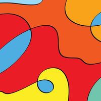 abstract art image with beautiful flowing lines following unbroken waves with harmonious coloring vector