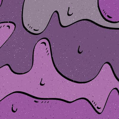 abstract cartoon art image of free measured lines with dominant and harmonious purple color