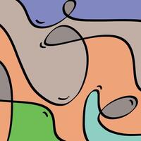 abstract art image with beautiful flowing lines following unbroken waves with deep coloring vector