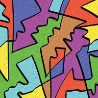 stunning irregular line abstract art image with bright and striking coloring that is harmonious yet beautiful to look at vector