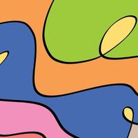 abstract art image with beautiful flowing lines following unbroken waves with bright and special coloring vector
