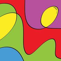 abstract art image with beautiful flowing lines following unbroken waves with bright coloring vector