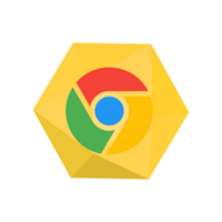 Google chrome logo with hexagon png