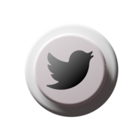 A twitter button with a flat bird on it png