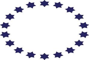 Illustration of Circular Yellow Stars on White Background - for Designs and Graphics vector