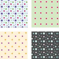 Playful seamless polka dot patterns perfect for lighthearted, fun, and cheerful design projects vector