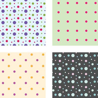 Playful seamless polka dot patterns perfect for lighthearted, fun, and cheerful design projects