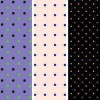 Set of Polka Dot Seamless Pattern Design 124.eps vector