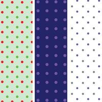 collection of artistic polka dot seamless patterns vector