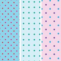 collection of trendy polka dot seamless pattern design vector