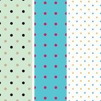 Set of Polka Dot Seamless Pattern Design 150.eps vector