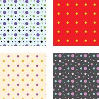 collection of unique polka dot seamless patterns vector