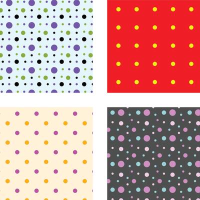 collection of unique polka dot seamless patterns