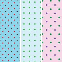collection of black and white polka dot seamless pattern design vector