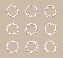 Set of torn ripped paper frames for design vector
