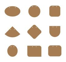 Flat sign and signboards, board and panel. set design vector