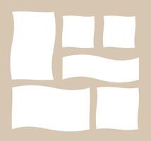 blank paper sheets on different size and shape vector