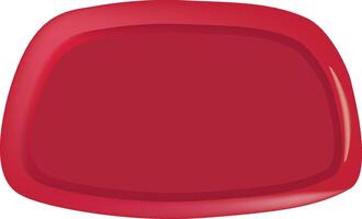 A red plate with a square shape vector