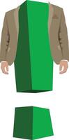 A man in a suit and green box vector