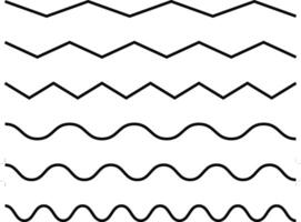 linear waves line or curve line set. curved and straight dashed trace path. Technology abstract wavy curve vector