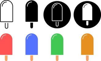 Ice cream icon set. ice cream cone dessert. soft cream sign. Flavor sign symbol vector