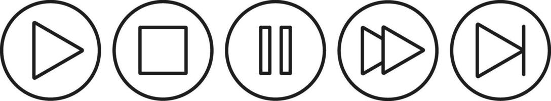 Play button icon. Right button. icon for design. music start sign. play bar template with button play or pause vector