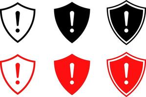 warning symbol icon set Danger warning icons. Exclamation marks. attention symbol vector
