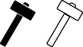 hammer icon set. Screwdriver and wrench. Tools and Hardware sign. judge gavel sign and symbol vector