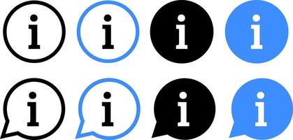information icon set. Information icon collection. Info button. Info symbol vector