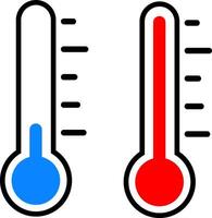 Thermometer icon set. weather icons. Temperature symbol. Cold and hot icon sign. thermometer showing the temperature. Weather Sign. Temperature Scale Symbol. Warm cold Symbol vector