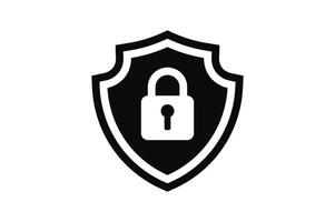 Privacy Protection Shield Lock Icon, shield security padlock icon, digital protection lock icon, encrypted shield padlock , cyber security shield icon vector