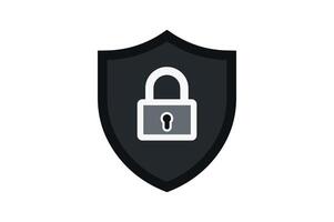 Secure Padlock Shield Icon Design, shield security padlock icon, digital protection lock icon, encrypted shield padlock , cyber security shield icon vector